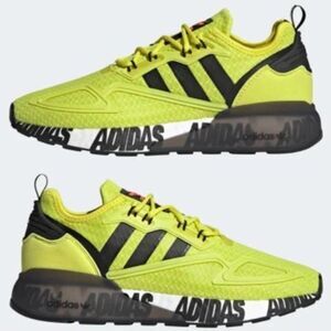 Adidas Women's ZX 2K Boost Shoes Sports Acid Yellow Size 7 Signature Logo